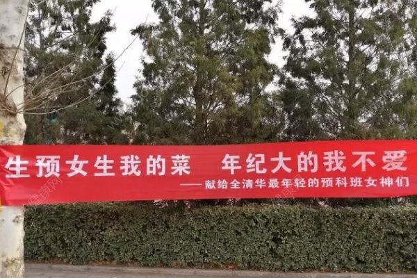2018清華女生節(jié)，男生用數(shù)百條橫幅向女生“示愛(ài)”(2)