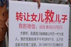 “轉(zhuǎn)讓女兒救兒子”引爭議，爸爸：網(wǎng)絡(luò)募捐平臺支的招[多圖]