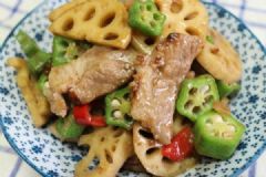蓮藕秋葵燒肉片的做法是什么？怎么制作蓮藕秋葵燒肉片？[多圖]