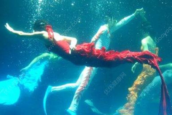 女孩海洋館扮美人魚！冬天長時(shí)間泡在水里有何危害？(4)