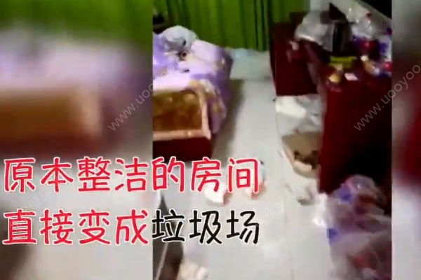 不忍看！兩女大學(xué)生房客將麗江一客棧房間變成垃圾場(chǎng)！(1)