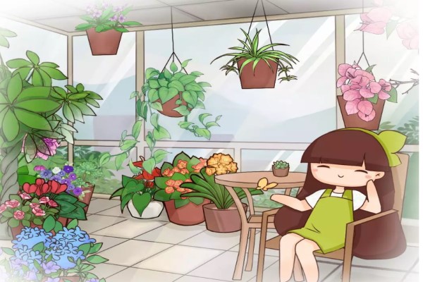 方便袋不要扔，套在花盆上，葉子賊綠花開爆！