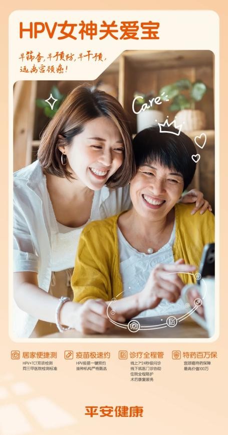 平安健康推出HPV女神關(guān)愛寶，早篩早治守護(hù)未來